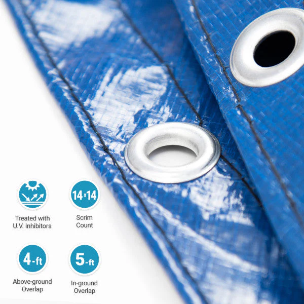 18' Round Above Ground Swimming Pool Tarp Winter Cover - Image 10