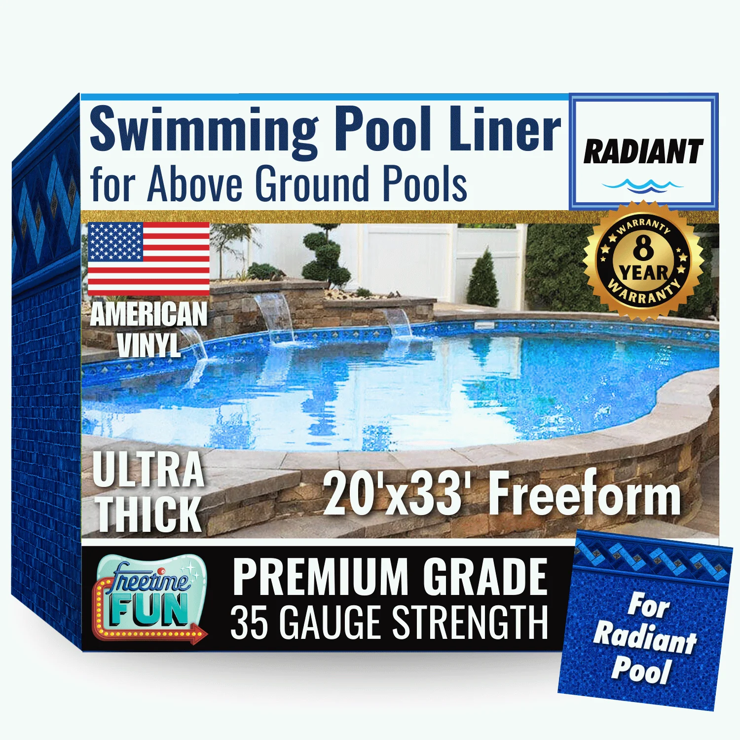Azure Peak Radiant 52" On Ground Pool Liner - Image 4