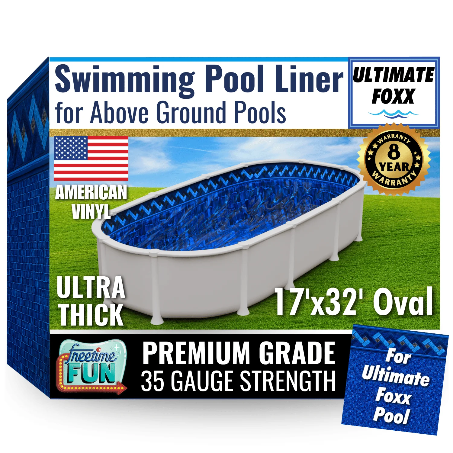 Azure Peak Ultimate Foxx 52" On Ground Pool Liner - Image 9