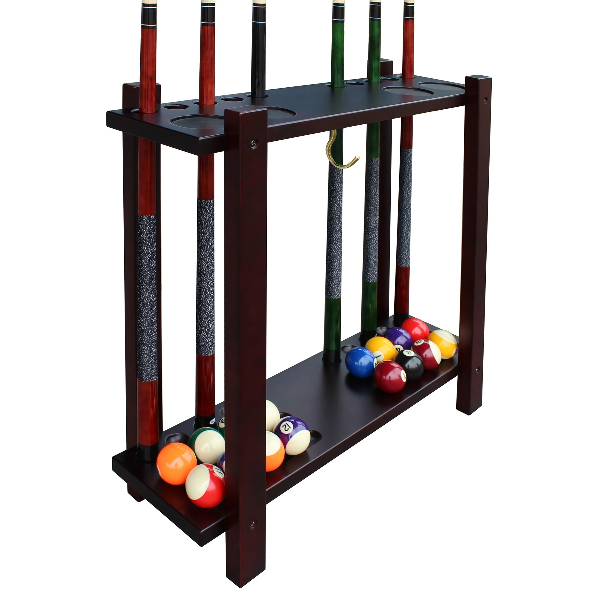 Classic Floor Billiard Pool Cue Rack - Image 9