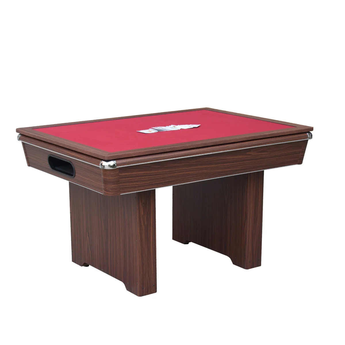 Renegade II 54" Bumper Pool Table - Walnut Finish with Red Felt - Image 4