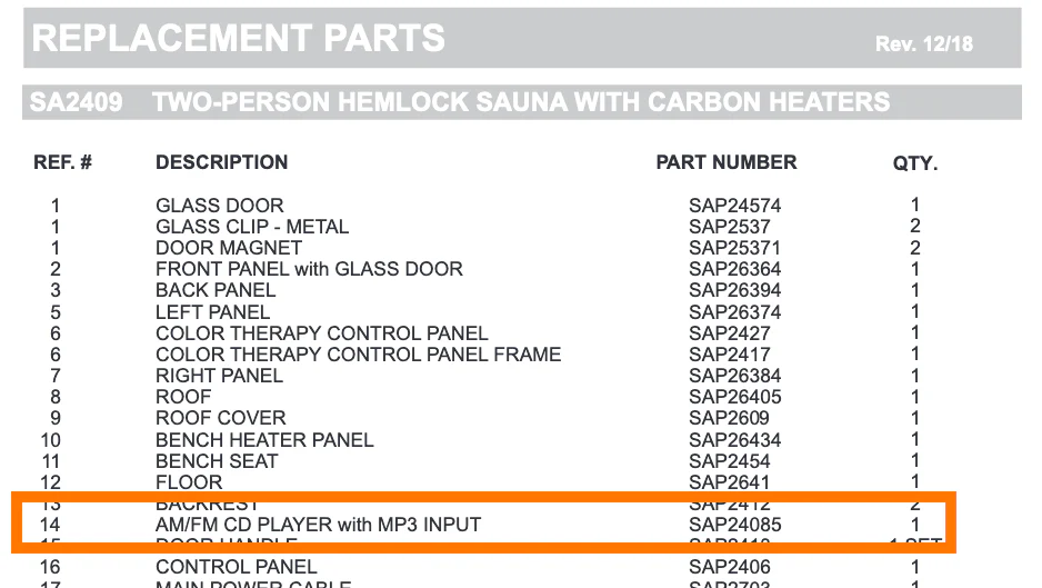 Replacement Part SAP24085 CD Stereo - Image 4