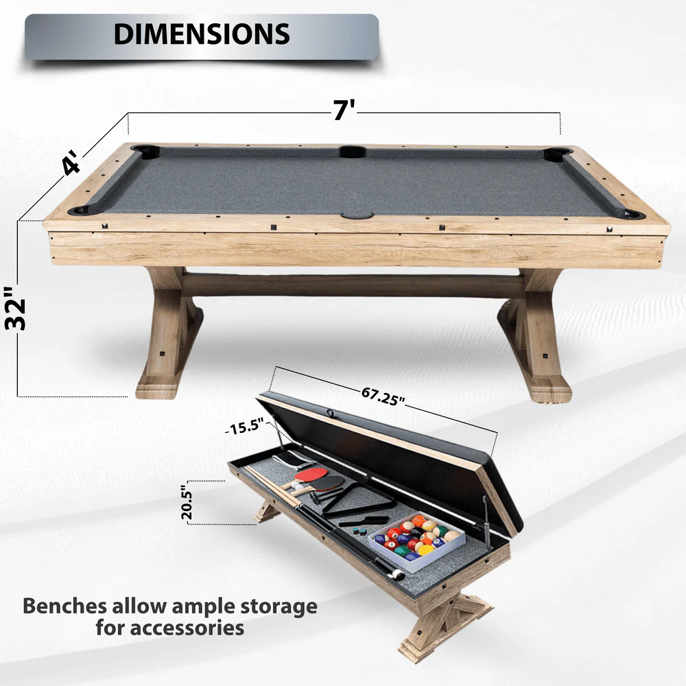 The Rockford 7' Multi-Game Billiards Table - Image 3